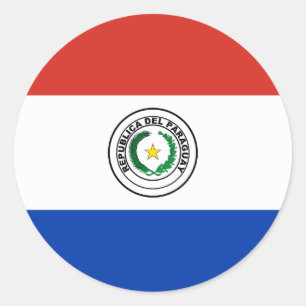 Paraguayische Flagge Runder Aufkleber