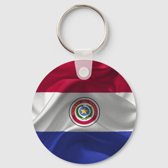Paraguayische Flagge Schlüsselanhänger (Vorderseite)