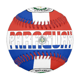 Paraguayische Flagge und Wappen Patriotisch Baseball