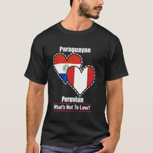 Paraguayische Peruanische Herzflaggen Was gibt es T-Shirt