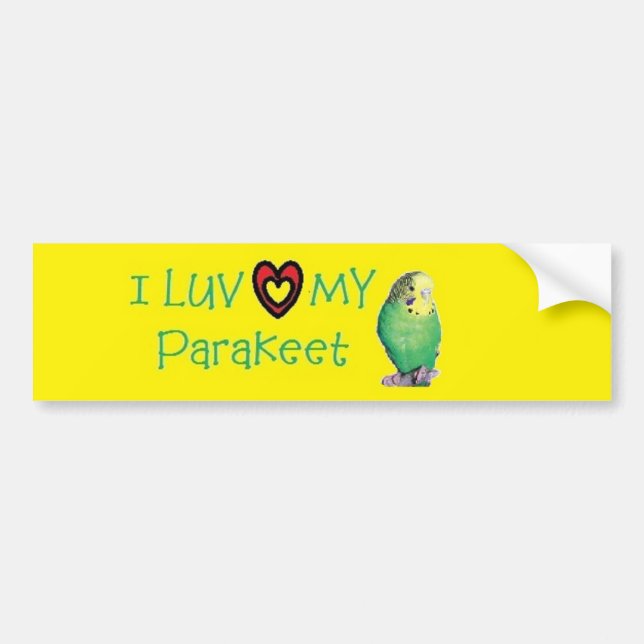 Parakeet-Autoaufkleber Autoaufkleber (Vorne)