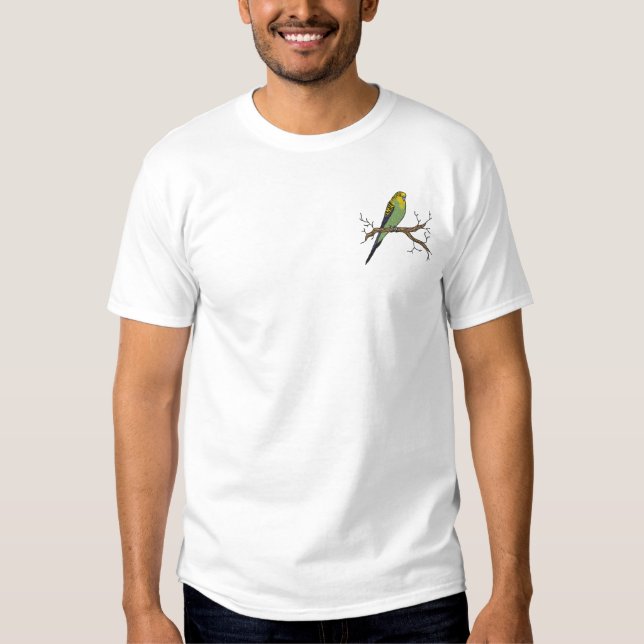 Parakeet Besticktes T-Shirt (Vorderseite)