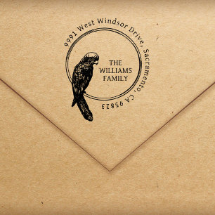 Parakeet Bird Elegante Rücksendeadresse Gummistempel