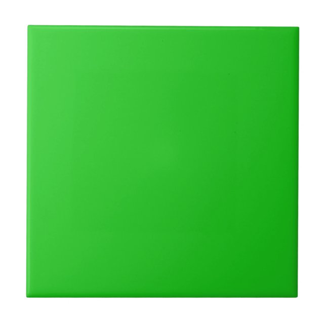 Parakeet Green Solid Color Tile Fliese (Vorderseite)
