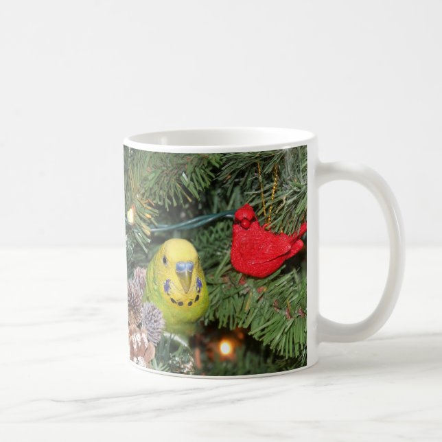 Parakeet in einem Weihnachtsbaum Kaffeetasse (Rechts)