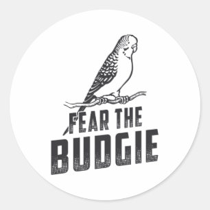 Parakeet Lover fürchten die Budgie Budgerigar Vöge Runder Aufkleber