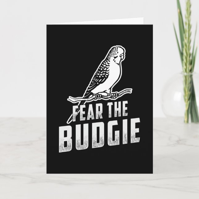 Parakeet Lover fürchtet die Budgie Budgerigar Budg Karte (Vorderseite)