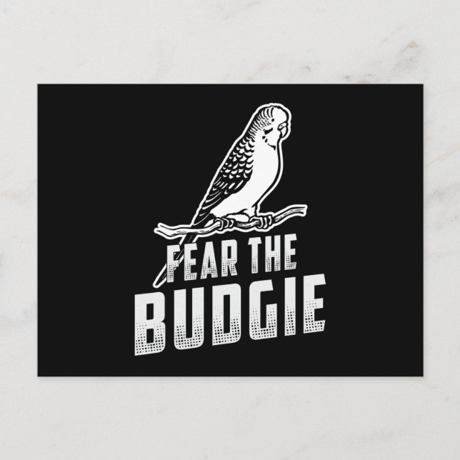 Parakeet Lover fürchtet die Budgie Budgerigar Budg Postkarte (Vorderseite)