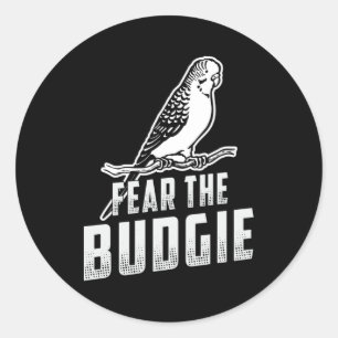 Parakeet Lover fürchtet die Budgie Budgerigar Budg Runder Aufkleber