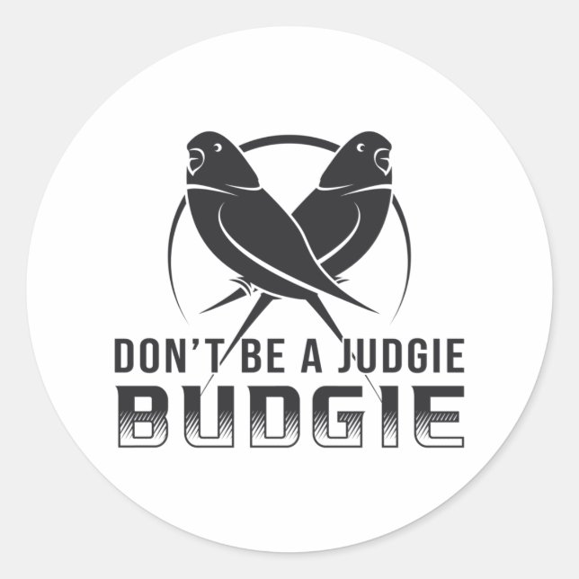 Parakeet Lover Judgie Budgie Budgerigar Haustiere  Runder Aufkleber (Vorderseite)