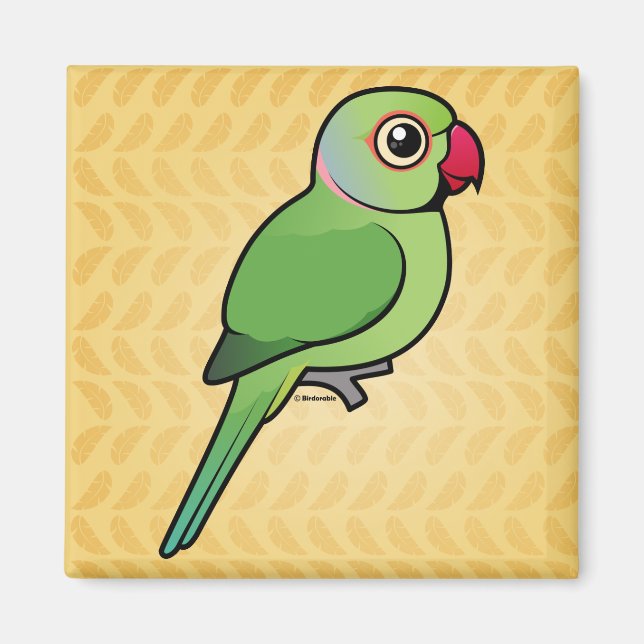 Parakeet mit Rose Magnet (Vorne)