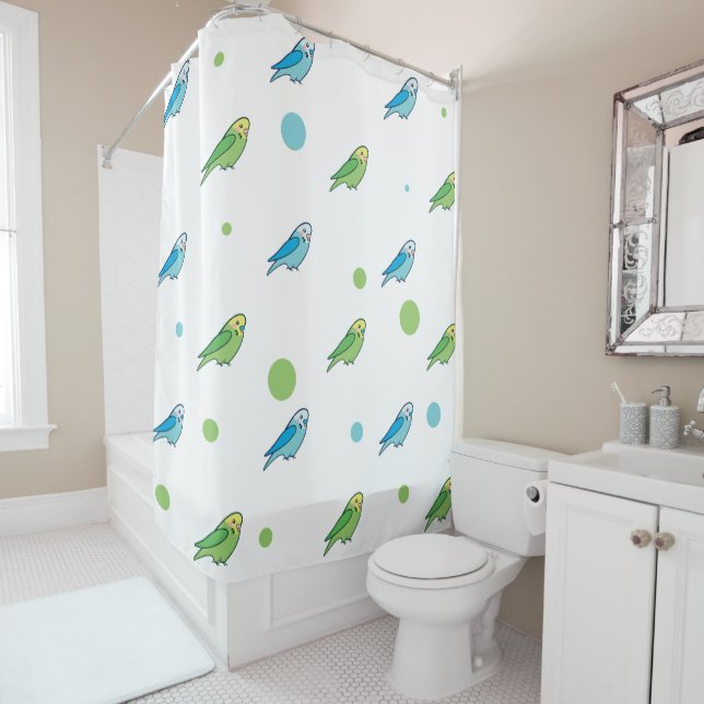Parakeet Shower Curtain Duschvorhang (Beispiel)