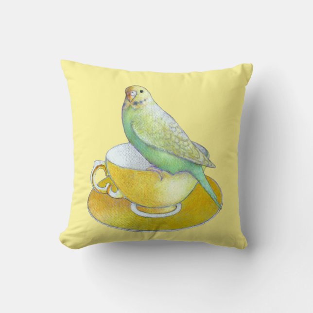 Parakeet-Tee-Kissen Kissen (Vorderseite)