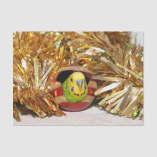 Parakeet-Weihnachten Seidenpapier
