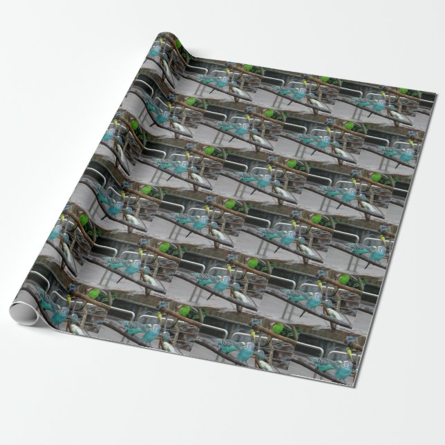 Parakeet Wrapping Paper Geschenkpapier (Ungerollt)