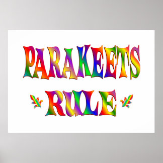 PARAKEETS-REGELUNG POSTER