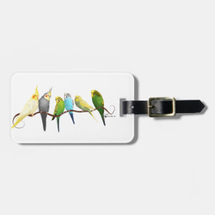 Parakeets u. Cockatiels! Gepäckanhänger
