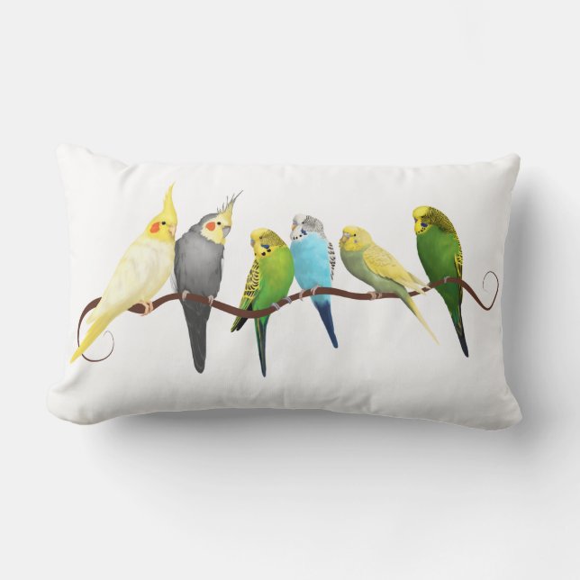 Parakeets und Cockatiels Lendenkissen (Vorderseite)