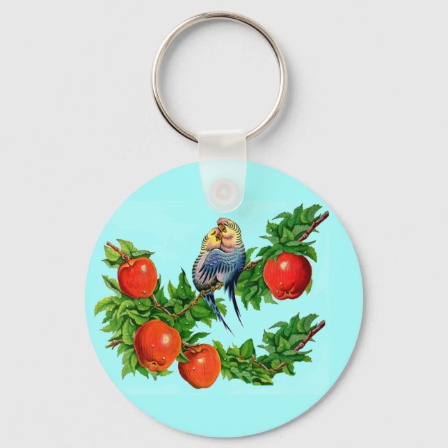 Parakete in Liebe Schlüsselanhänger (Vorderseite)