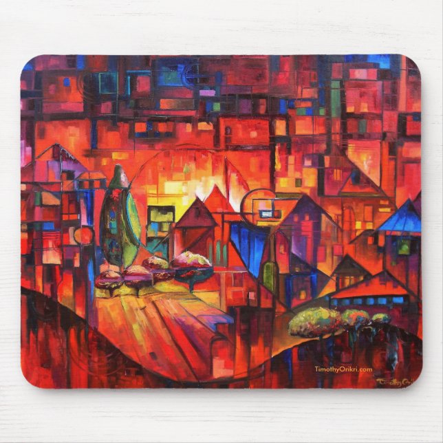 Paralaxe-Stadtbild - Mousepad (Vorne)
