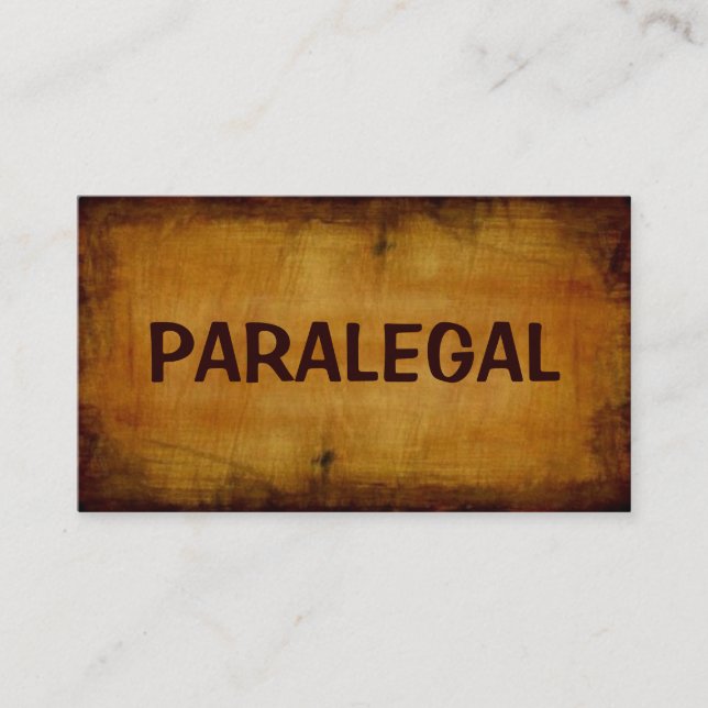Paralegal Antiquitätenkarte Visitenkarte (Vorderseite)