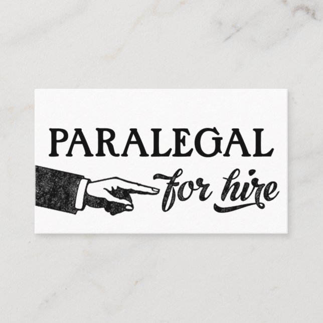 Paralegal Business Cards - Coole Vintage Visitenkarte (Vorderseite)