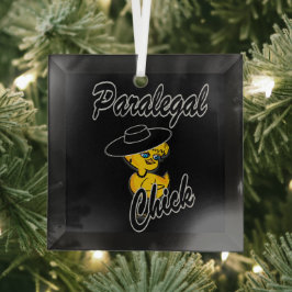 Paralegal Chick #4 Ornament Aus Glas