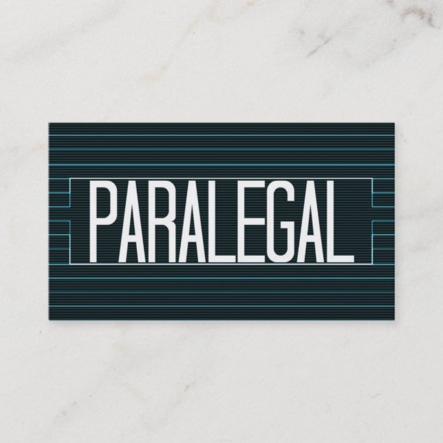 Paralegal Elegante Stripe Business Card Visitenkarte (Vorderseite)