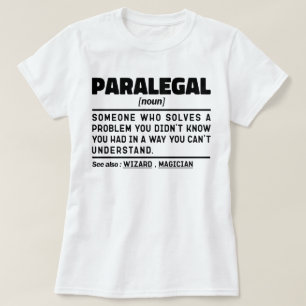 Paralegal Noun Definition Rechtsassistent Spaß T-Shirt
