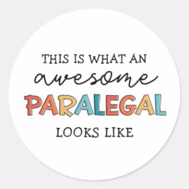 Paralegal Phantastischer Rechtsbeistand Funny Runder Aufkleber
