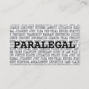 Paralegalische juristische Begriffe Visitenkarte