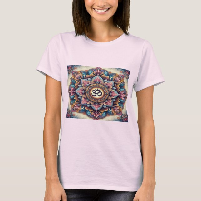 PARALLEL REALMS FRAU T SHIRT OHM MANDALLA (Vorderseite)