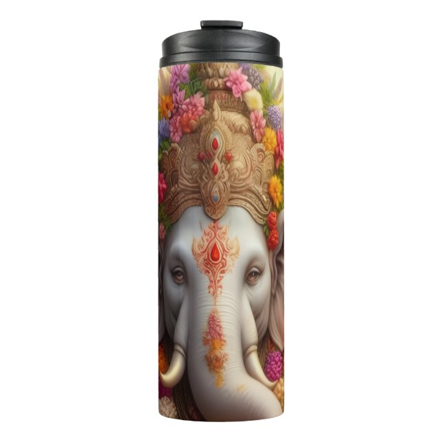 Parallel Realms Wasserflasche. Ganesha Thermosbecher (Vorderseite)