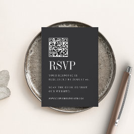 Parallel-UAWG für moderne Schwarz-Weiß-Hochzeiten Begleitkarte