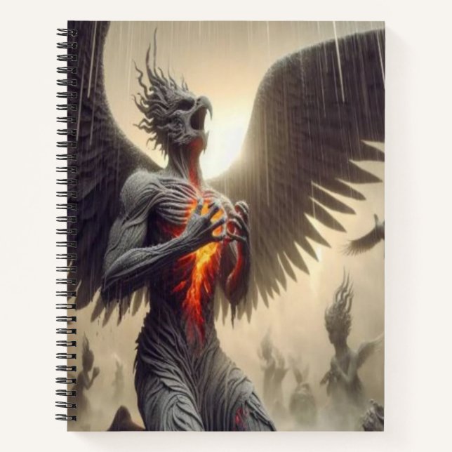 Parallele Realms Pheonix steigt Notizbuch (Vorderseite)