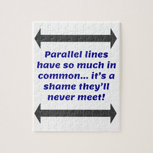 Parallelen Linien haben so viel gemeinsam, Funny J (Vertikal)