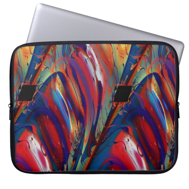 Parallelogramm Cooles Abstraktes Fine Art Fraktal Laptopschutzhülle (Vorderseite)