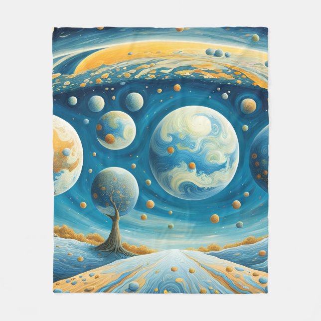 Paralleluniversen Fleecedecke (Vorderseite)