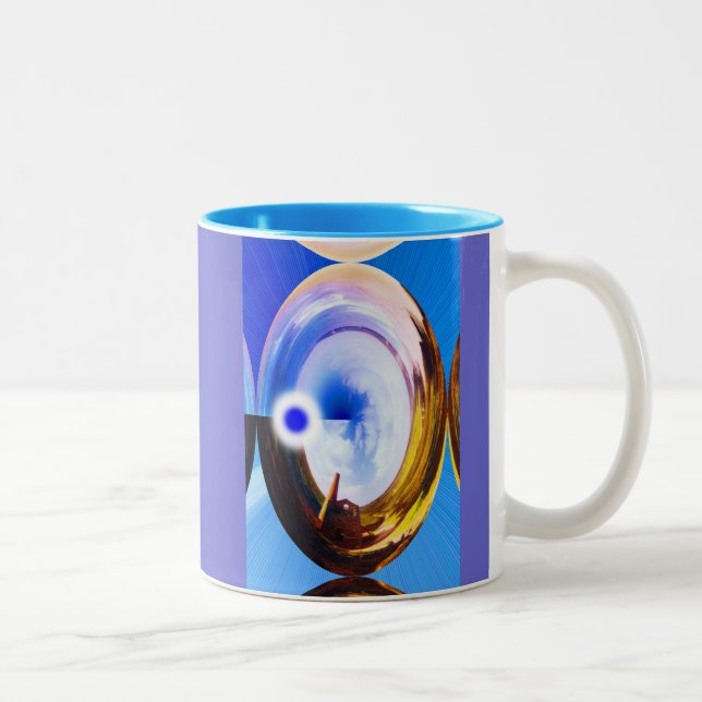 Paralleluniversum Zweifarbige Tasse (Rechts)