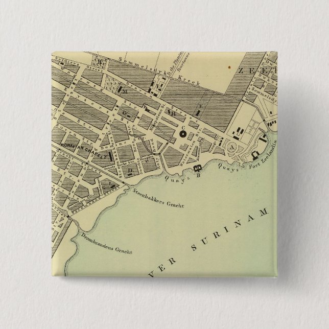 Paramaribo Surinam Button (Vorderseite)