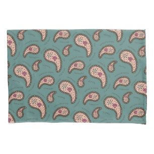Paramecia Paisley Biology Science Aquamarin Kissenbezug