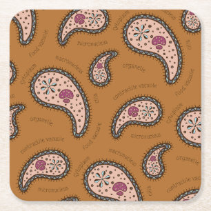 Paramecia Paisley individuell anpassbare Biologie  Rechteckiger Pappuntersetzer