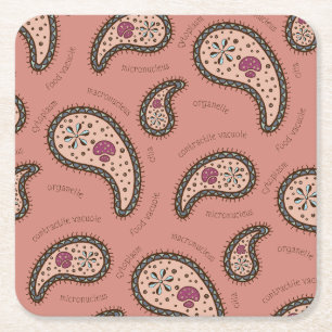 Paramecia Paisley individuell anpassbare Biologie Rechteckiger Pappuntersetzer