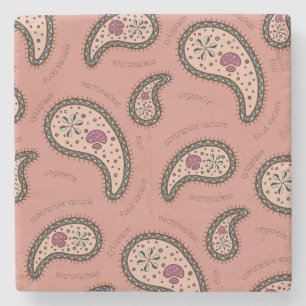Paramecia Paisley individuell anpassbare Biologie Steinuntersetzer
