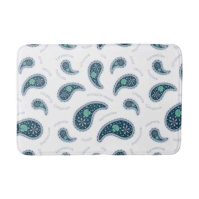 Paramecia Paisley Protozoan Biologie Wissenschaft Badematte (Vorderseite)
