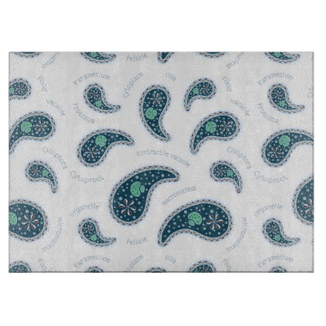 Paramecia Paisley Protozoan Biologie Wissenschaft Schneidebrett (Vorderseite)