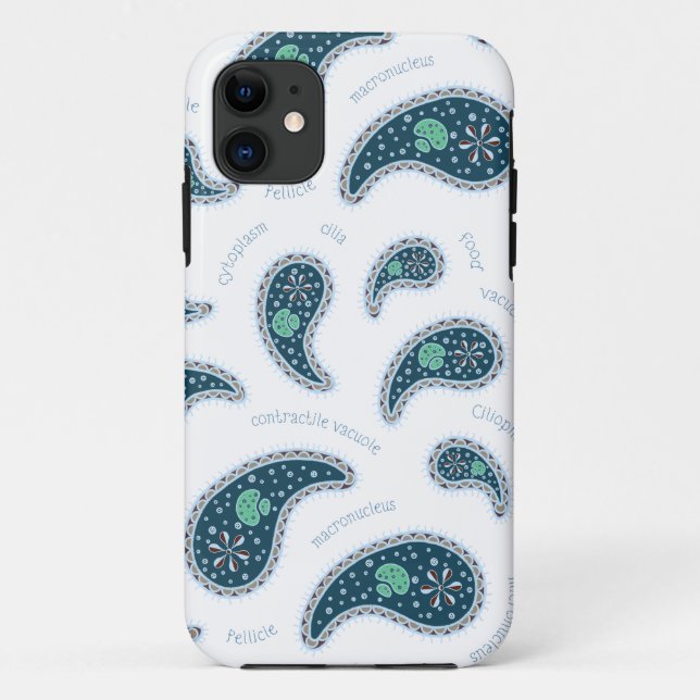 Paramecia Paisley Protozoan Biology Science Case-Mate iPhone Hülle (Rückseite)