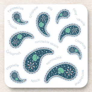 Paramecia Paisley Protozoan Biology Science Getränkeuntersetzer