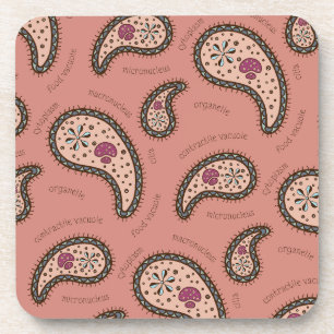 Paramecien Paisley Anpassbare Biologie Mauve Getränkeuntersetzer
