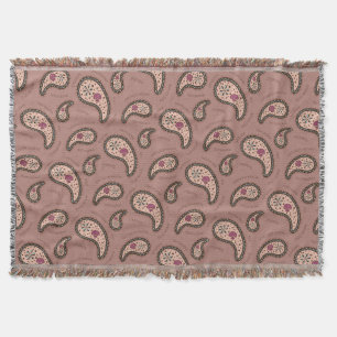 Paramecien Paisley Biologie Wissenschaft Mocha Decke
